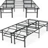 Rustic Wood Queen Bed Frame with Headboard Platform in White Wash 3