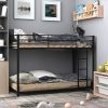 Moccha Twin Over Twin Metal Bunk Bed with Ladder and Safety Rail