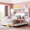 Queen Size Bed Frame with Storage Drawers and LED Headboard Light 4
