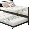 Giantex Twin Bed Frame with Storage Drawers and Headboard in Grey 4
