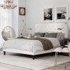 Allewie Queen Bed Frame with Rustic Headboard Sturdy Metal Construction 4