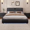 VECELO Twin Trundle Bed Frame with Roll Out and Lockable Casters 3