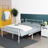Yaheetech 2 Pack Metal Bed Frame with Curved Headboard and Storage 4
