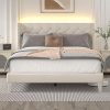 Queen Size 7-Inch Low Bed Frame with LED Light Easy Assembly Black 3