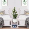 Curved Metal Twin Bed Frame with Headboard and Footboard, White 4