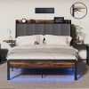 Queen Size Murphy Bed with Rattan Finish and Hidden Wall Frame 3