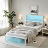 Citylight Velvet Full Bed Frame with Storage Drawers and Slat Support 4
