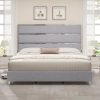 Merax Twin Daybed with Trundle Gray Wood Frame and Guardrails 3