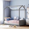 VECELO Heavy Duty Metal Platform Bed Frame for Queen Mattress Black 3