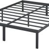 VECELO Full Size Beds Upholstered Platform Bed Frame with Height-Adjustable Teddy Fabric Headboard/Strong Wood Slats Supports / 7.9” Under Bed Storage Space/Noise Free/No Box Spring Needed, Beige 4