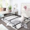 Adjustable Bed Frame Expands from Double to Queen King Size Black