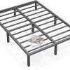 14 Inch Heavy Duty Steel Slat Anti Slip Twin XL Bed Frame Black 4