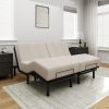 Queen Size Bed Frame with 4 Drawers LED Light Upholstered Headboard 3 Queen Size Bed Frame with 4 Drawers LED Light Upholstered Headboard 3