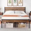 BDEUS 14 Inch Wooden Platform Bed Frame Queen Size Tool-Free Assembly 3