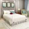 Black Metal Queen Bed Frame 14 Inch Height Easy Assembly Quiet Design 3