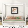 Marieke Vintage French Twin Size Platform Bed Frame in Ash Walnut Finish 4
