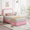 Traditional Wood Queen Bed Frame with Brushed Gold Headboard Sydney 3