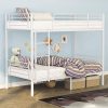 AMERLIFE King Size Solid Wood Platform Bed Frame Easy Assembly Walnut 3