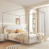 Kids Full Bed Frame with House-Shaped Headboard and Night Lights 4