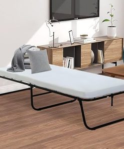 Twin Size Portable Folding Guest Bed with 3.9 Inch Memory Foam 2