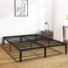 Emma Oliver Margit Queen Bed in Emerald Velvet with Wood Frame 3