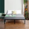 VINGLI Queen Bed Frame with USB Charging Station/LED Lights, 14” Platform Bed Frame Queen Size Heavy Duty Metal Bed, No Box Spring Needed,Black 4