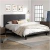 Modern Queen Size Cream Boucle Bed Frame with Adjustable Headboard 3