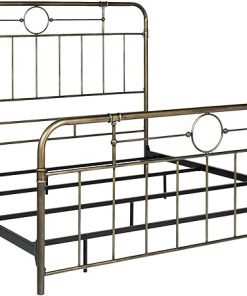 Vintage Antique Metal Pipe King Size Bed Frame in Bronze Finish 2