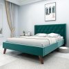 Queen Metal Bed Frame with Headboard and Footboard in Grey Silver 4