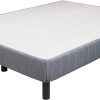 Low Bed Frame with LED Lights Faux Leather Full Size Platform Bed 3