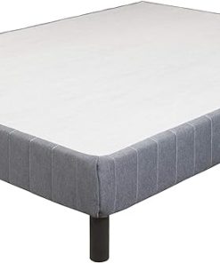 Queen Gray Platform Bed Frame for Hollywood Enforce Base Support