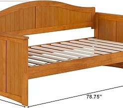 AFI Nantucket Twin Wood Daybed Frame in Light Toffee Finish 2