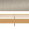 Wood Full Daybed Frame with Solid Slats for Kids and Adults Grey 3