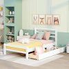 Merax Gray Daybed with Trundle Solid Wood Frame for Teens and Adults 4