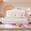 Twin Size Race Car Platform Bed Frame with Wheels for Teens Blue Yellow 4