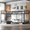Quad Bunk Bed for Kids Heavy Duty Metal Twin Frame Detachable Design