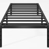 Full Size Kids Bed Frame with Storage Drawers and Guardrails Grey 3