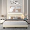 GAOMON King Bed Frame with Storage Headboard and Charging Station 4