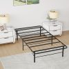 Canopy Metal Bed Frame with Headboard and Underbed Storage – Queen Black 4
