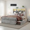 Soft Teddy Fleece King Bed Frame with LED Lights and Curved Design 4