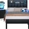 Modern Twin Metal Platform Bed Frame by DHP Avey in Black 4