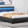 Queen Size Platform Bed Frame with Headboard Solid Wood Easy Assembly 3