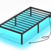 HISOFT Queen Bed Frame with Storage Headboard and Charging Station 3