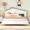 Modern Upholstered Full Size Bed Frame with Headboard Easy Assembly 4