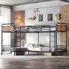 VECELO Full Size Bed Frame Metal Platform with Wooden Headboard 3