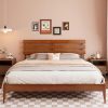 King Upholstered Bed Frame with Tall Wingback Headboard in Black 4