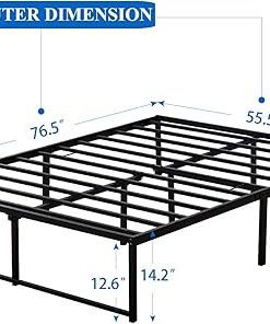 VECELO 14 Inch Metal Bed Frame No Box Spring Needed Full Size 2