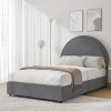 Twin Size Bed Frame with Adjustable Headboard Sturdy Wooden Slats 4