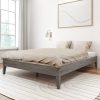 Driftwood Queen Solid Wood Platform Bed Frame with Easy Assembly