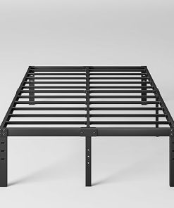 Heavy Duty King Size Bed Frame with Steel Slat Support and Easy Assembly